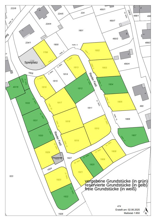 vergebene Grundstücke Rieder Feld 260525